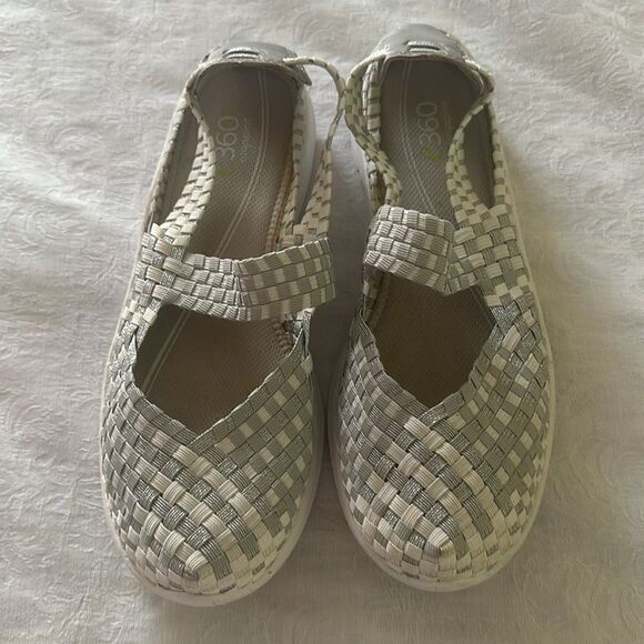 Easy Spirit 360 Silver/Gray Woven Sandals Size 9.5 W Esquartet - Picture 1 of 10